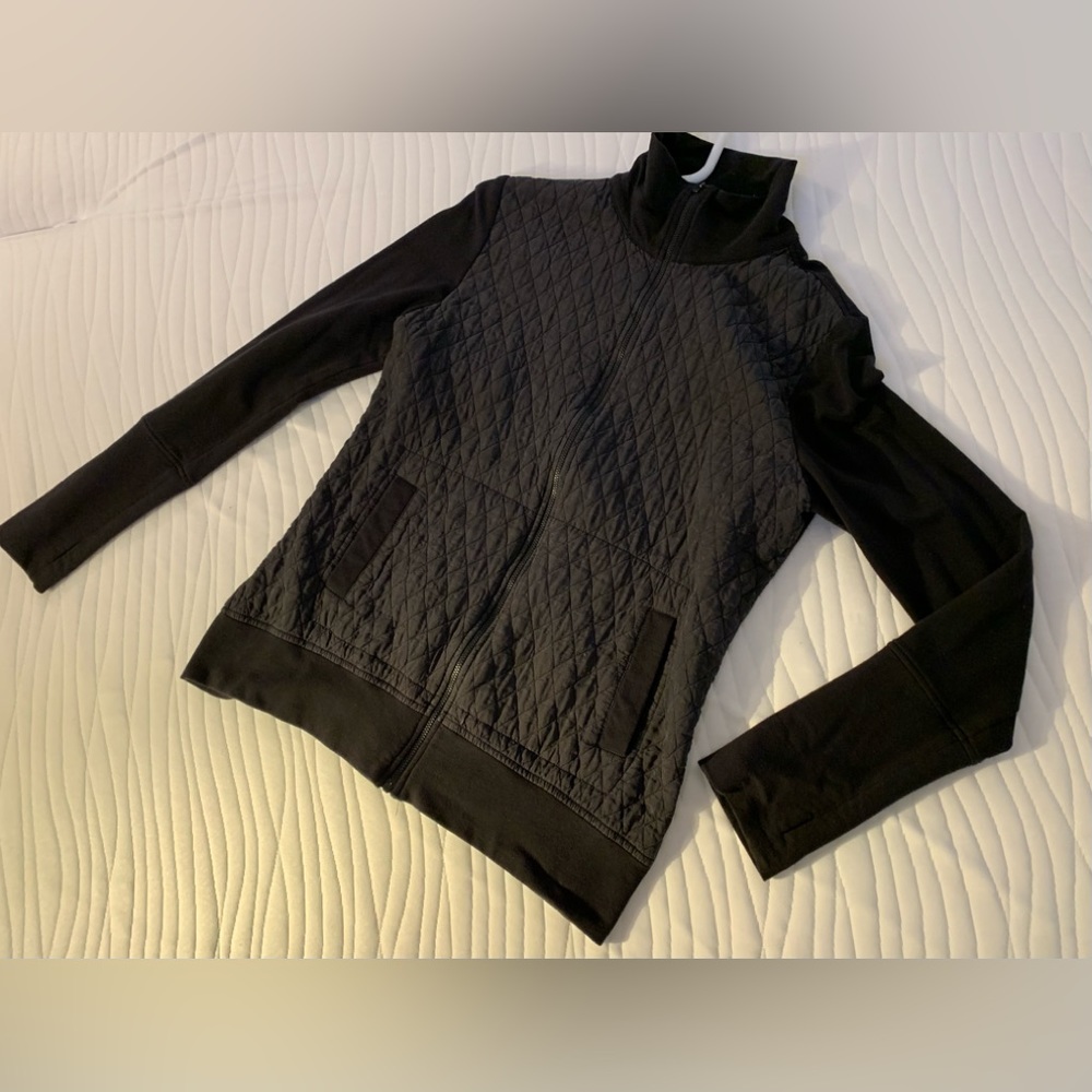 Norma Kamali Sweats zip up top.